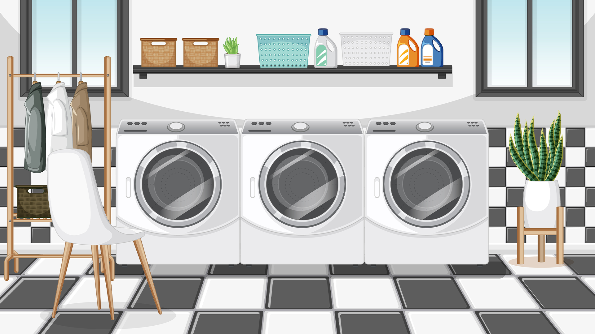 Saving electricity in the laundry room